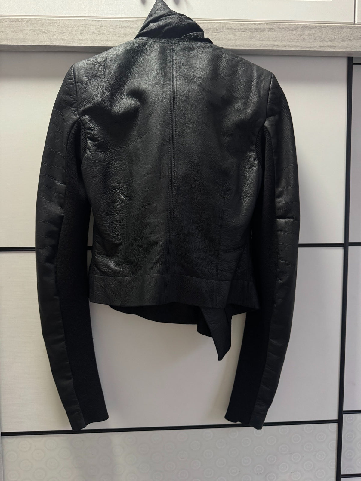 Rick Owens Sheepskin Leather Biker Jacket
