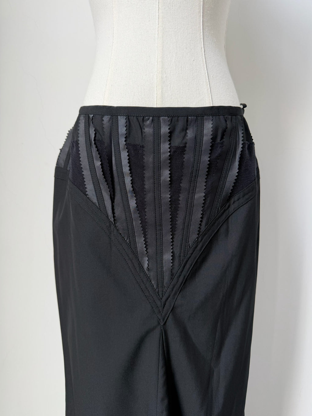 Jean Paul Gaultier Midi vintage tie-back fishtail skirt