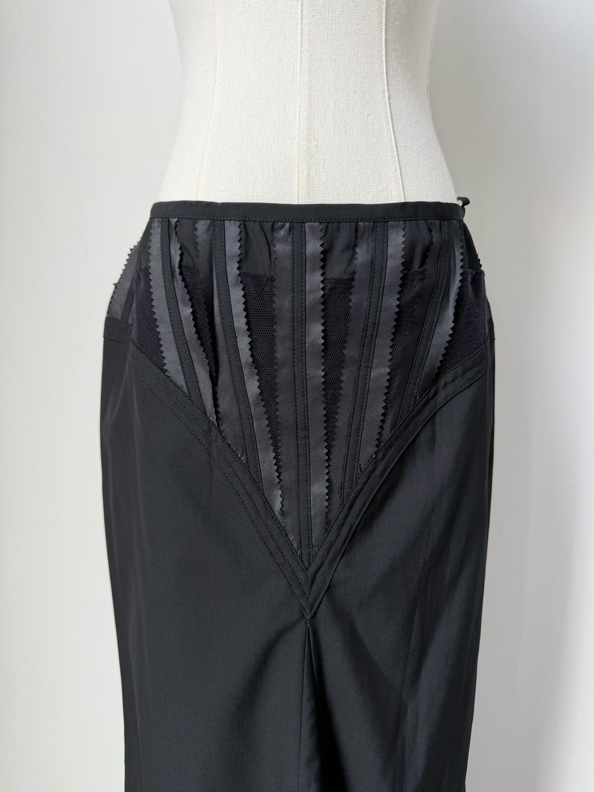 Jean Paul Gaultier Midi vintage tie-back fishtail skirt