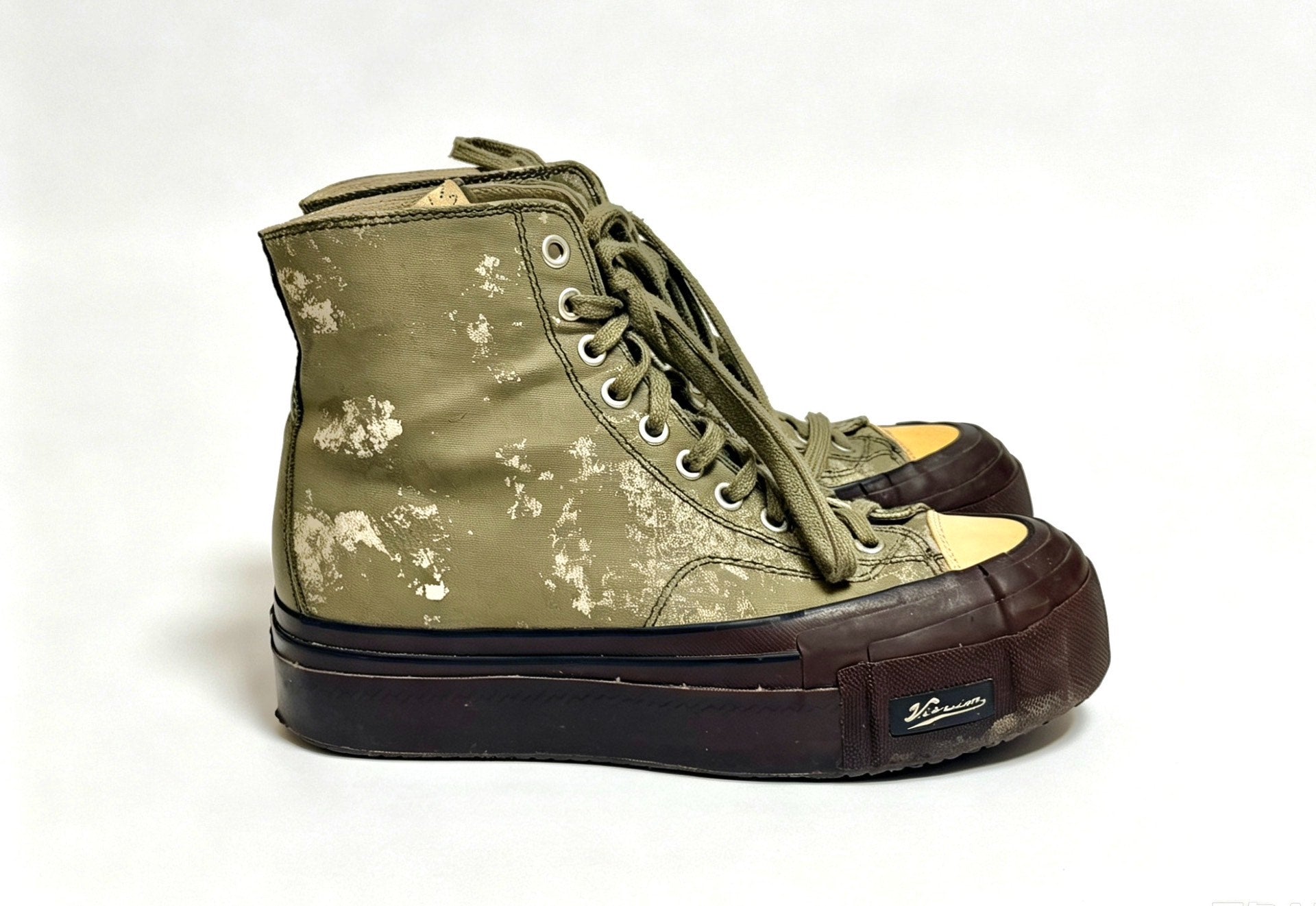 Visvim Skagway Hi G.patten 21SS Tie-Dye Distressed Beige Shoes