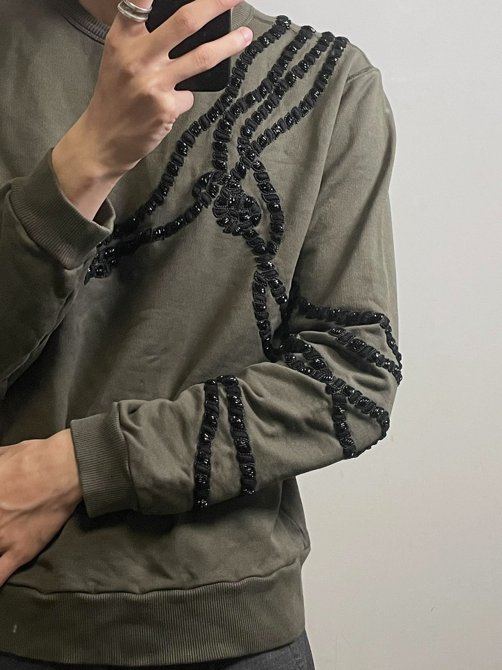 Dries Van Noten | Indian Beaded Embroidery Rope Knot Sweater