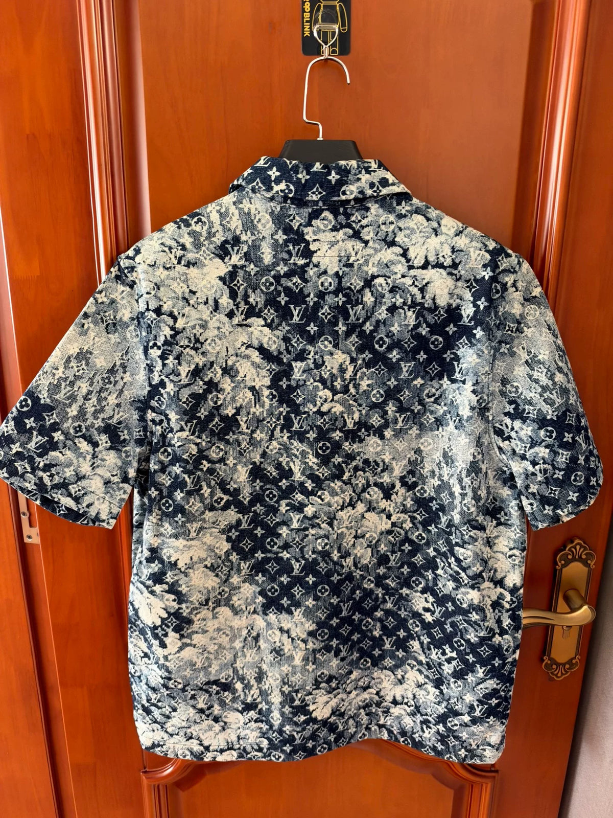 Louis Vuitton Tapestry Monogram Denim Short Sleeve Shirt