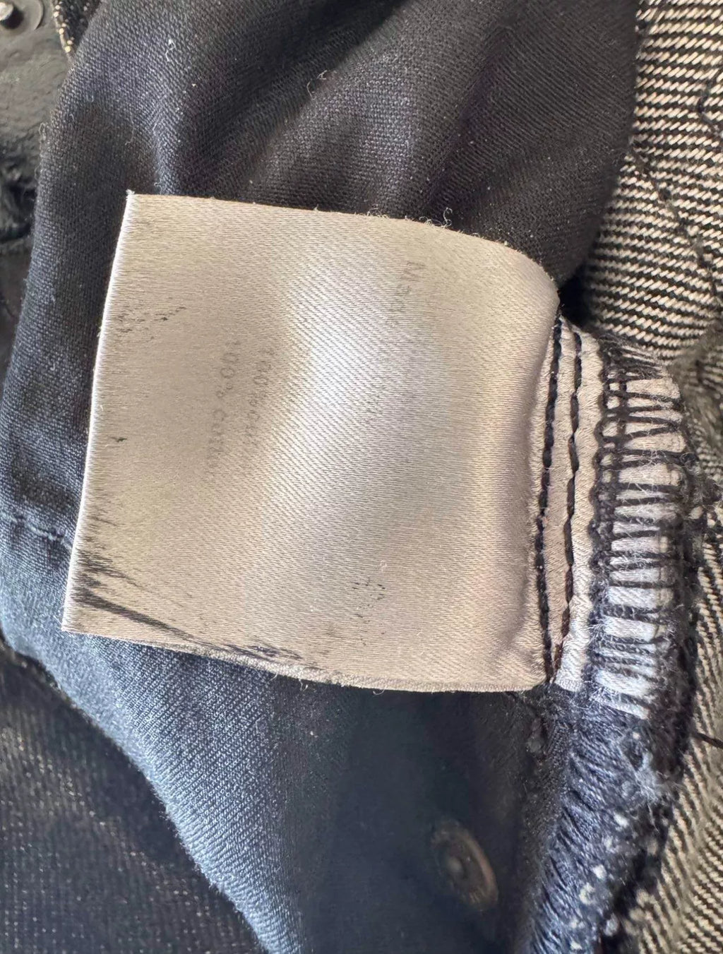 Dior Homme SS04 Strip Distressed Waxed Denim Jeans