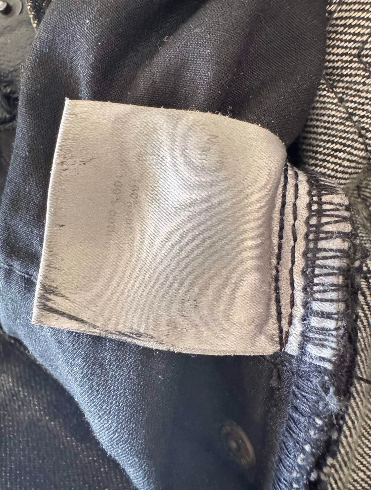 Dior Homme SS04 Strip Distressed Waxed Denim Jeans