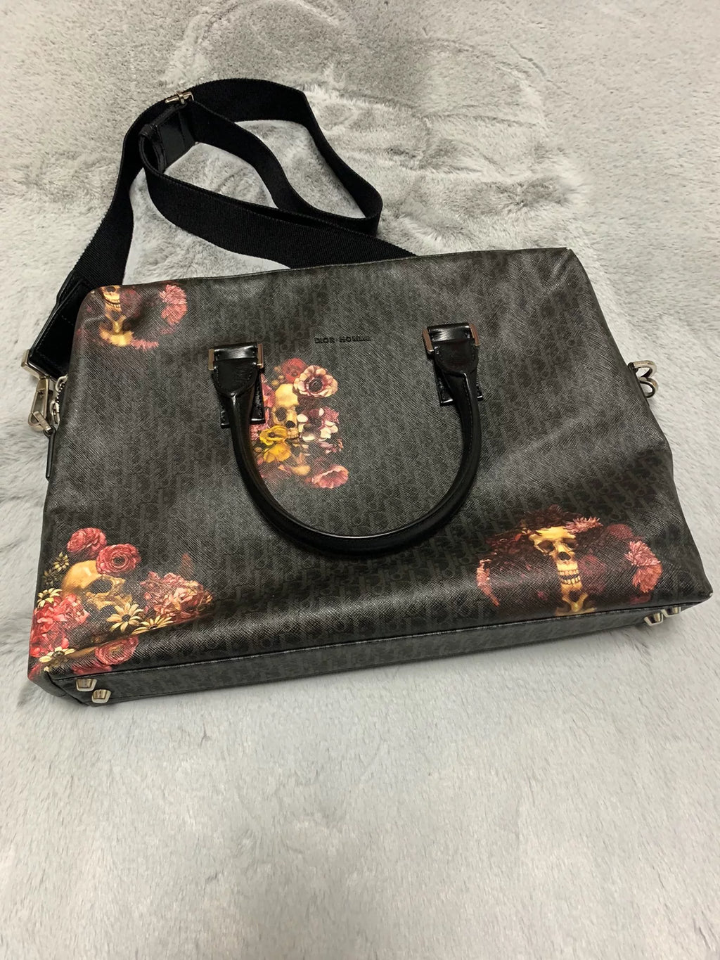 Dior Homme 17SS Floral Skull Tote Bag