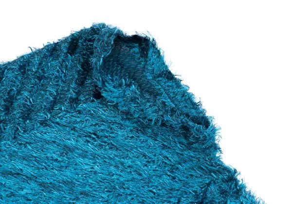 Issey Miyake Vintage Blue Faux Fur Pleated Dress