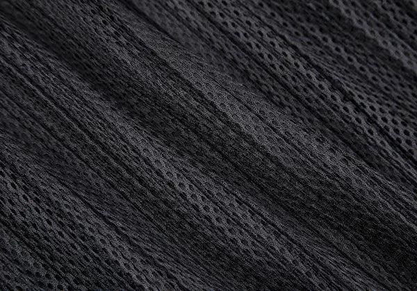 Issey Miyake Vintage Black Double-Layer Mesh Pleated Skirt