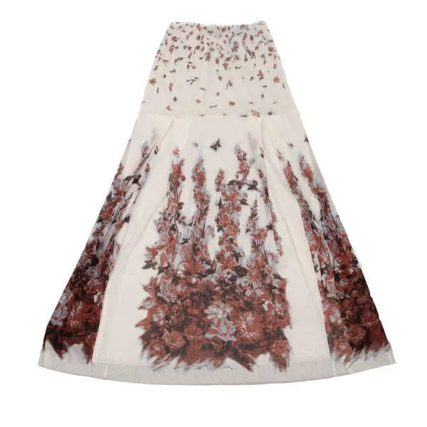 Jean Paul Gaultier Vintage White Floral Mesh Skirt