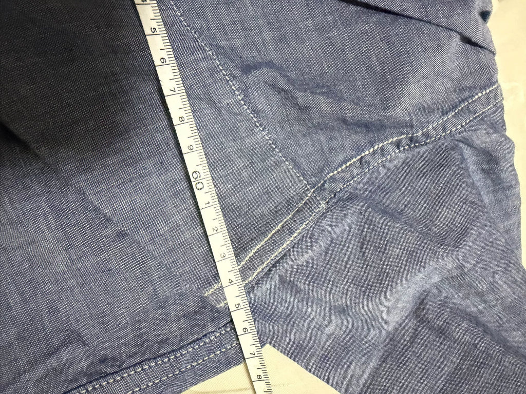 visvim SS22 Indigo Cotton Silk Washed Workwear Shirt