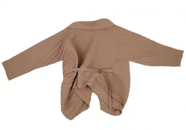 Issey Miyake Vintage Brown Pleated Top