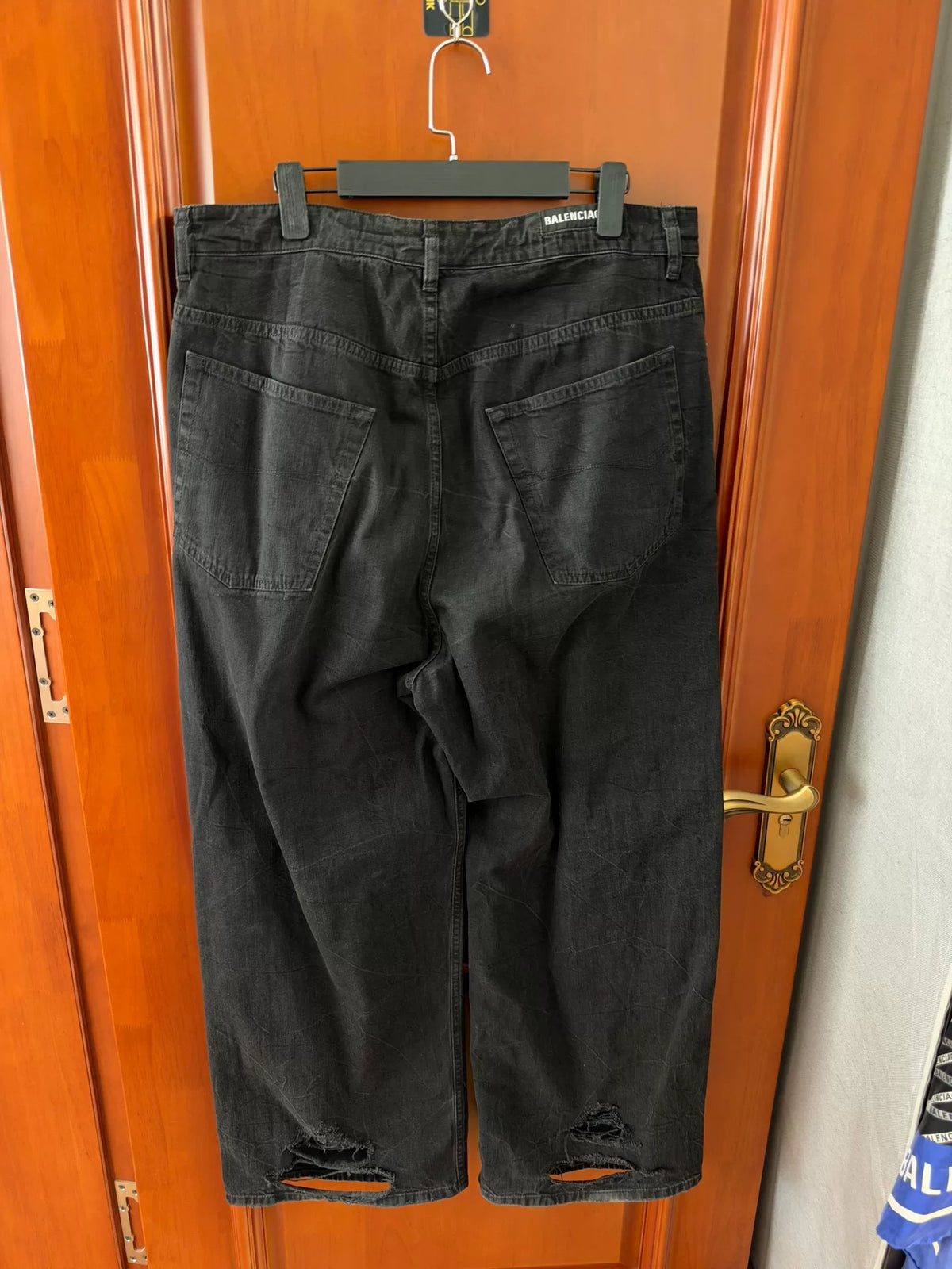Balenciaga Distressed Hem Denim Jeans