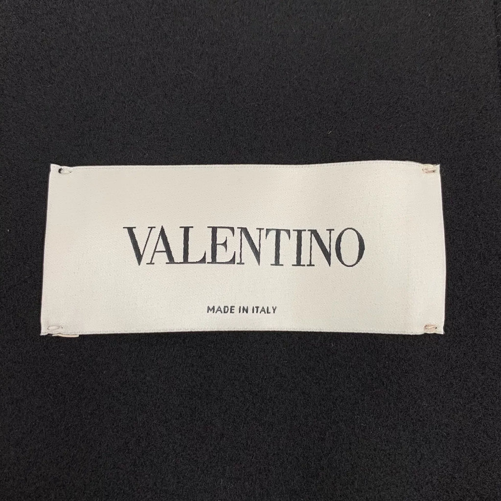 Valentino Black Wool Double-Breasted Long Sleeve Coat
