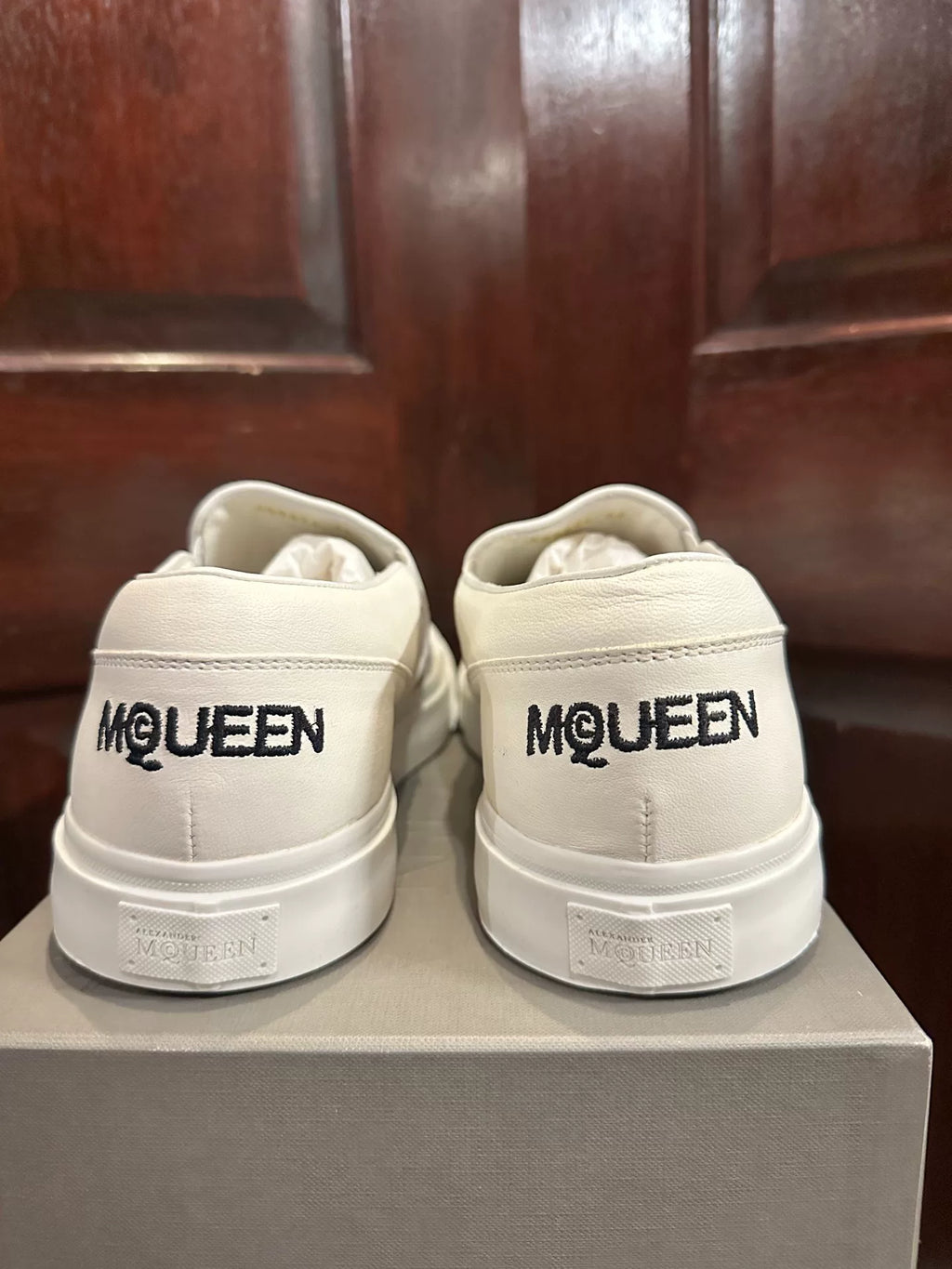 Alexander McQueen SS16 White 3D Skull Lambskin Sneakers