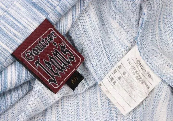 Jean Paul Gaultier Vintage Water-Blue Patterned Blazer