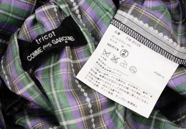 COMME des GARCONS Vintage Grey Plaid Top