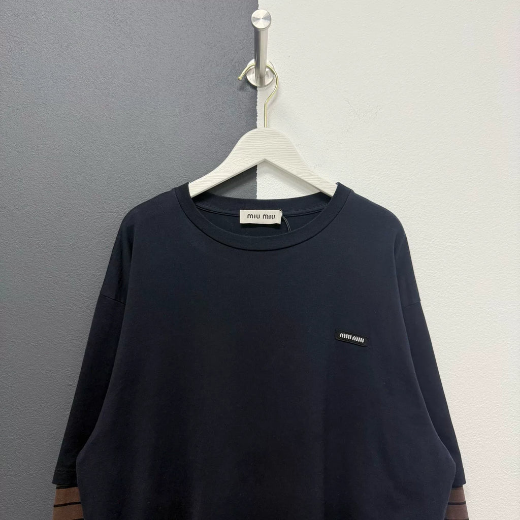 Miumiu Two-Piece Long-Sleeve Top