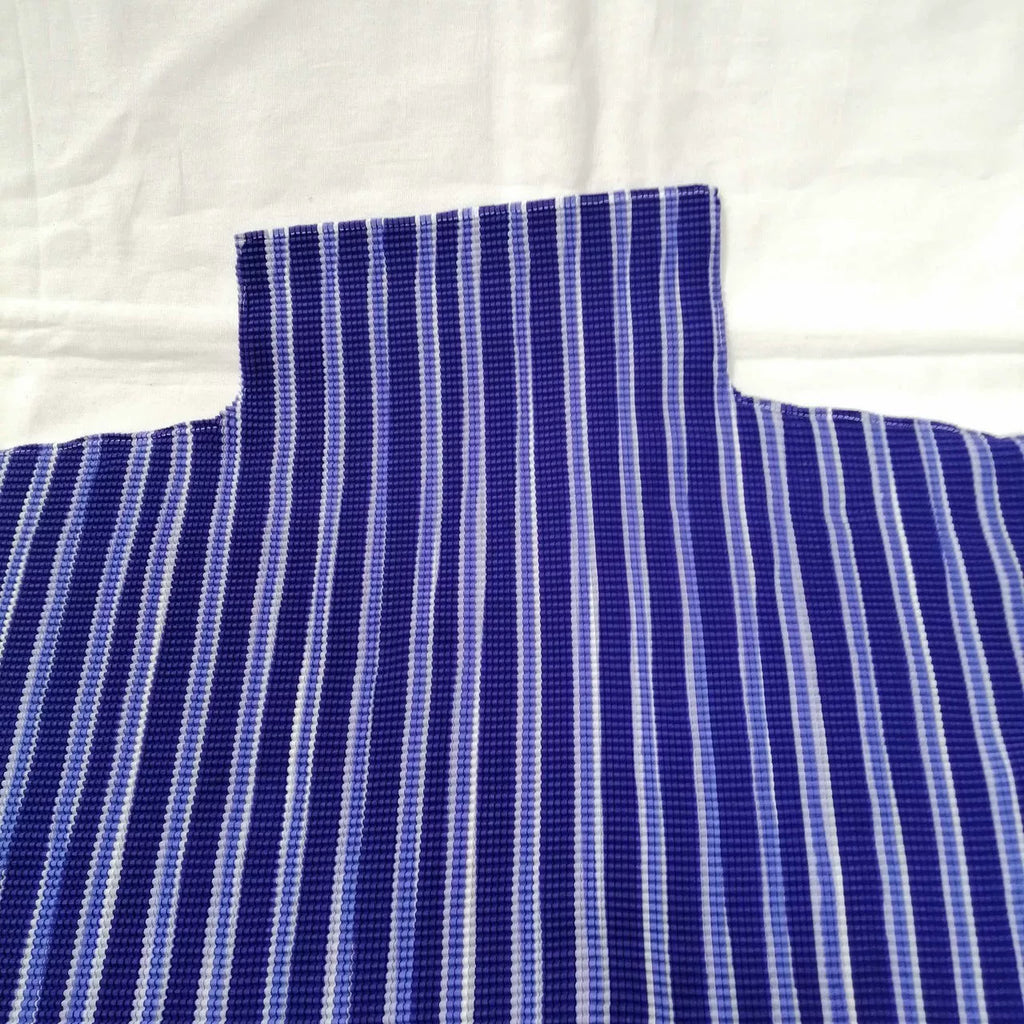 Issey Miyake Striped Pleated Short-Sleeve Top
