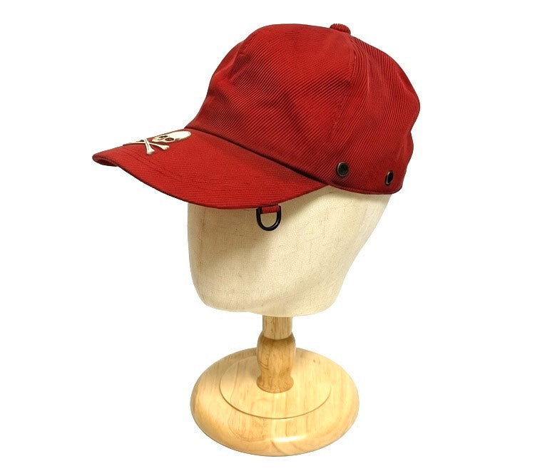 Mastermind Japan Mainline Red Baseball Skull Leather Patch Cap