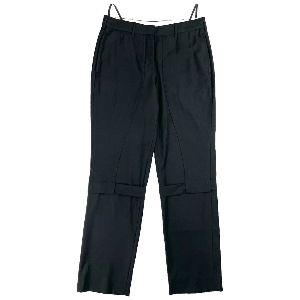 Helmut Lang 2004 Lace-Up Black Dress Pants