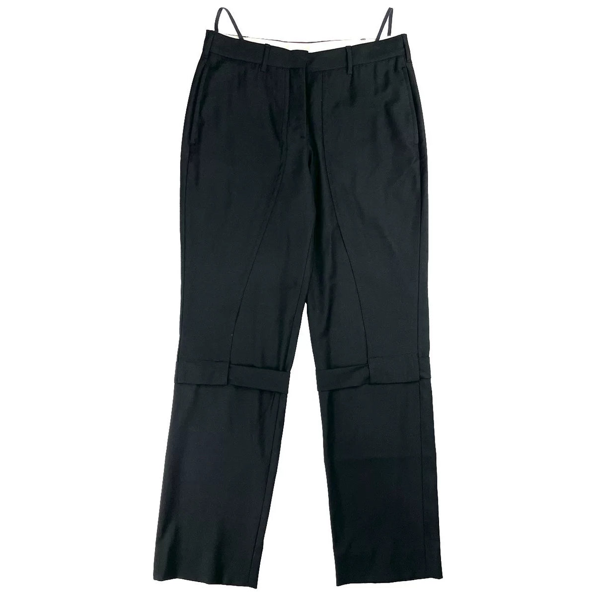 Helmut Lang 2004 Lace-Up Black Dress Pants