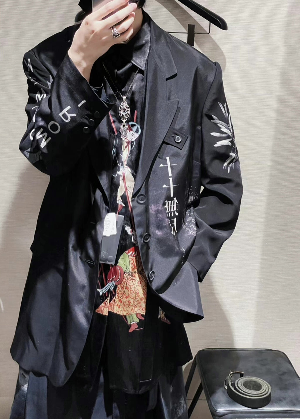 Yohji Yamamoto 23SS "Ten Endless Ephemeral Flower Hand-in-Hand" Silk Suit