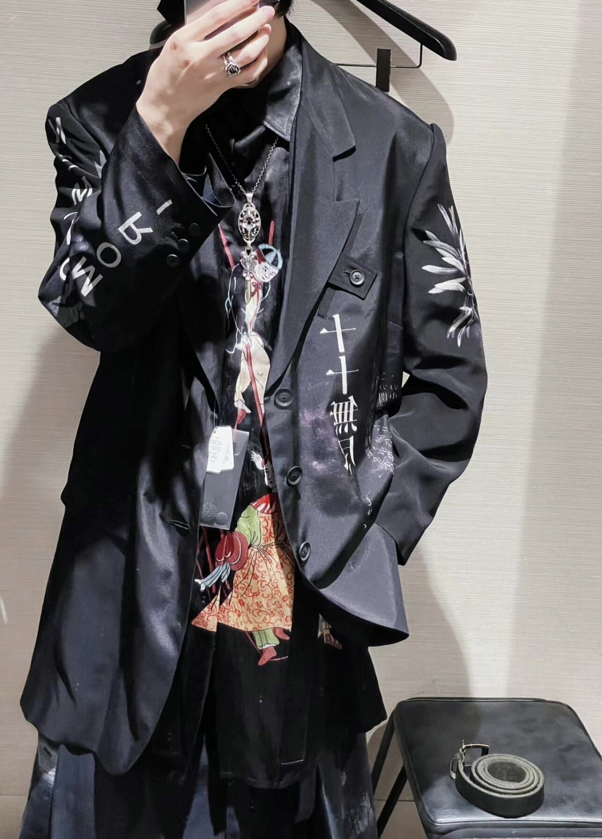 Yohji Yamamoto 23SS "Ten Endless Ephemeral Flower Hand-in-Hand" Silk Suit