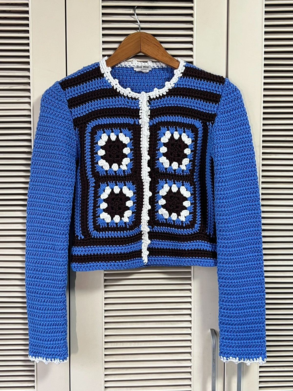 miumiu hand-crocheted short cardigan