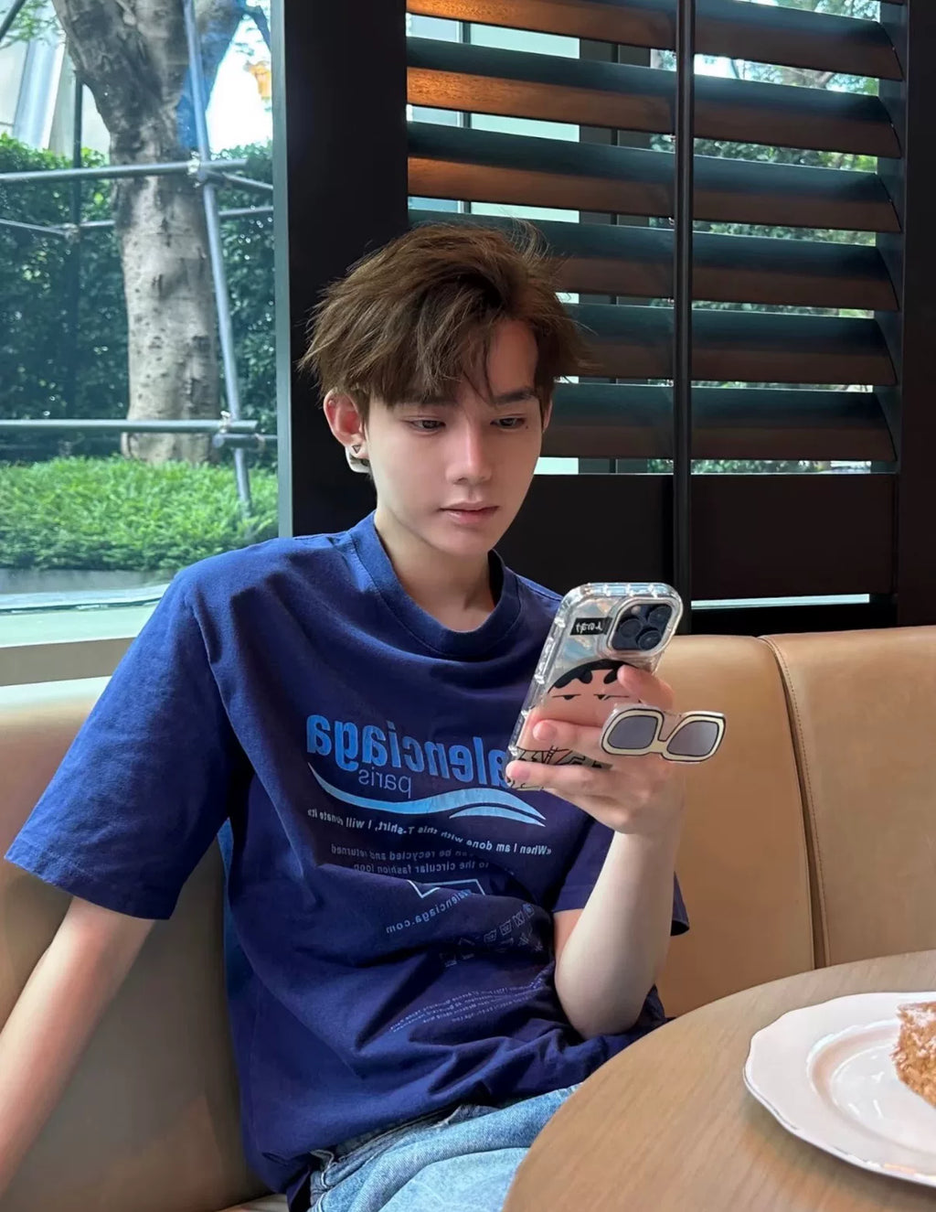 Balenciaga Paris eco-friendly letter slogan short-sleeve