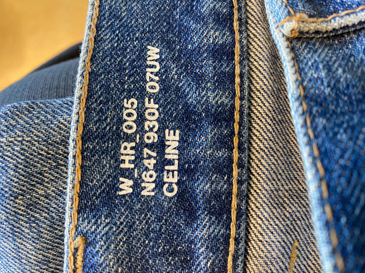 Celine Chain Logo Denim Jeans