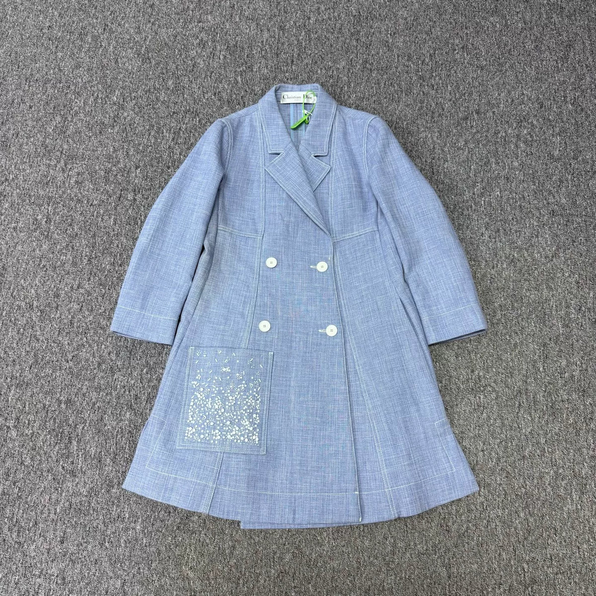 Dior Jacket Runway Pocket Double-Breasted Denim Coat
