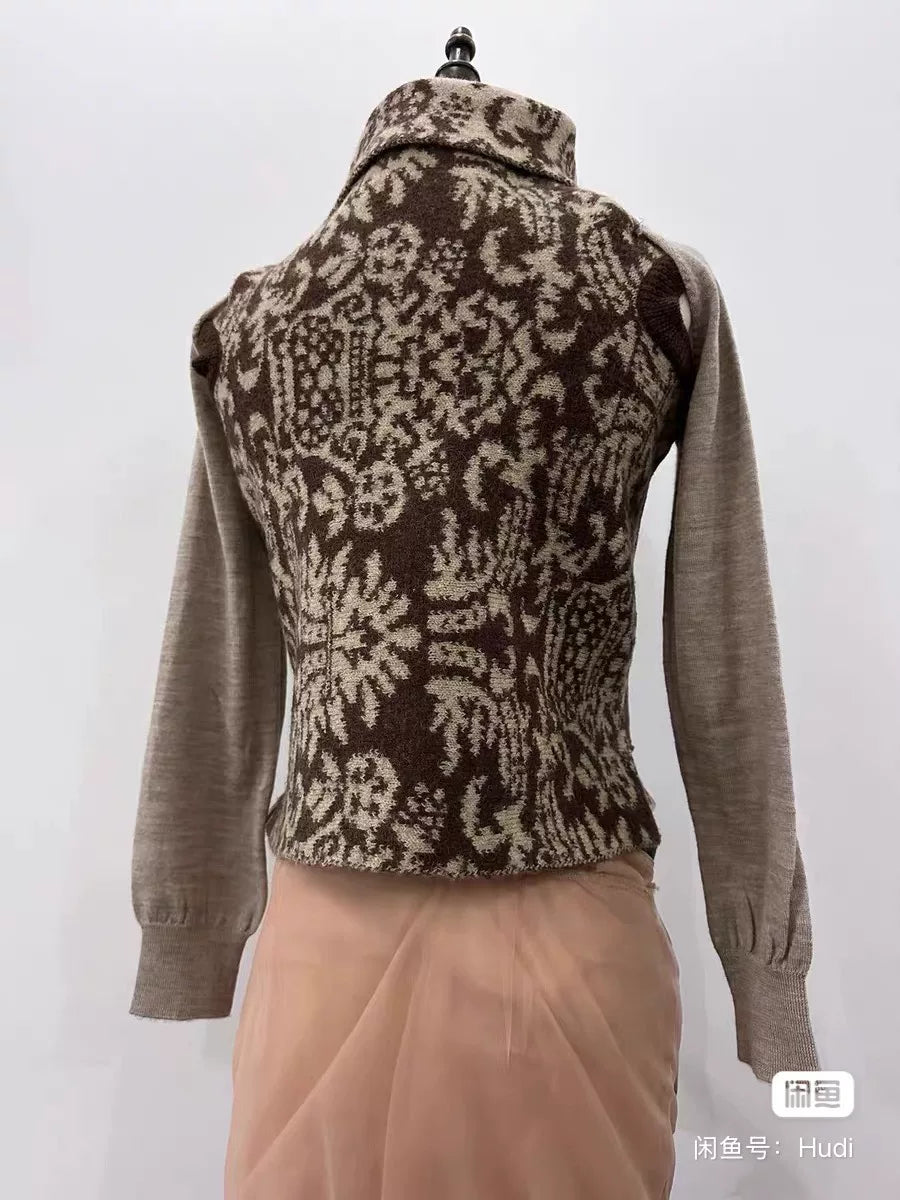 Comme Des Garcons 2009 Runway Top Wool Midi Skirt
