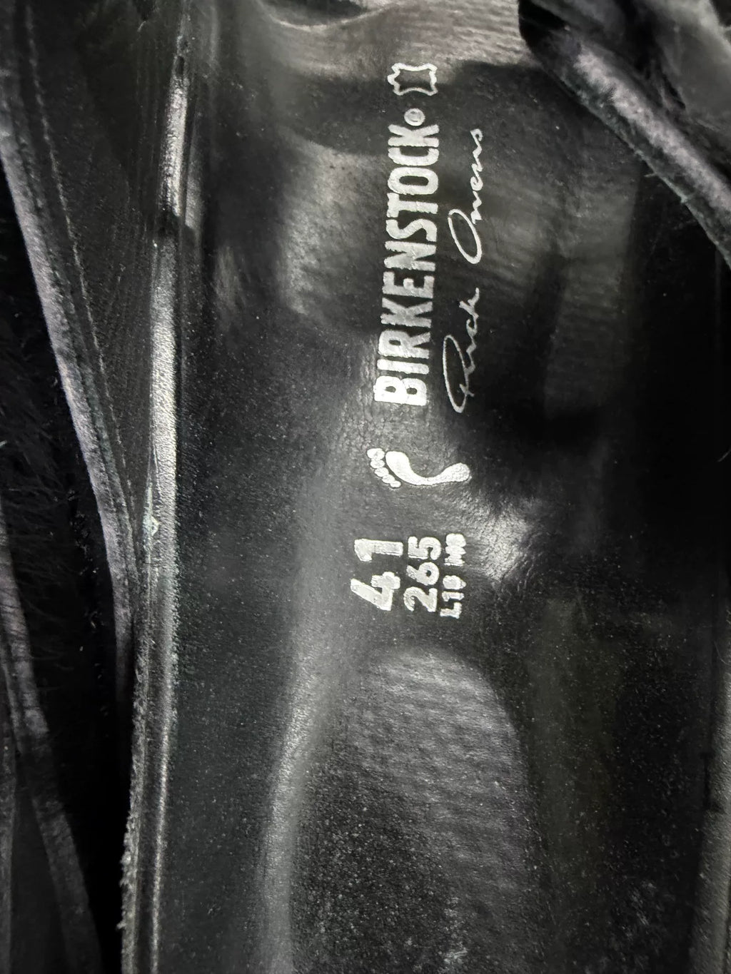 Rick Owens Black Horsehide Sandals
