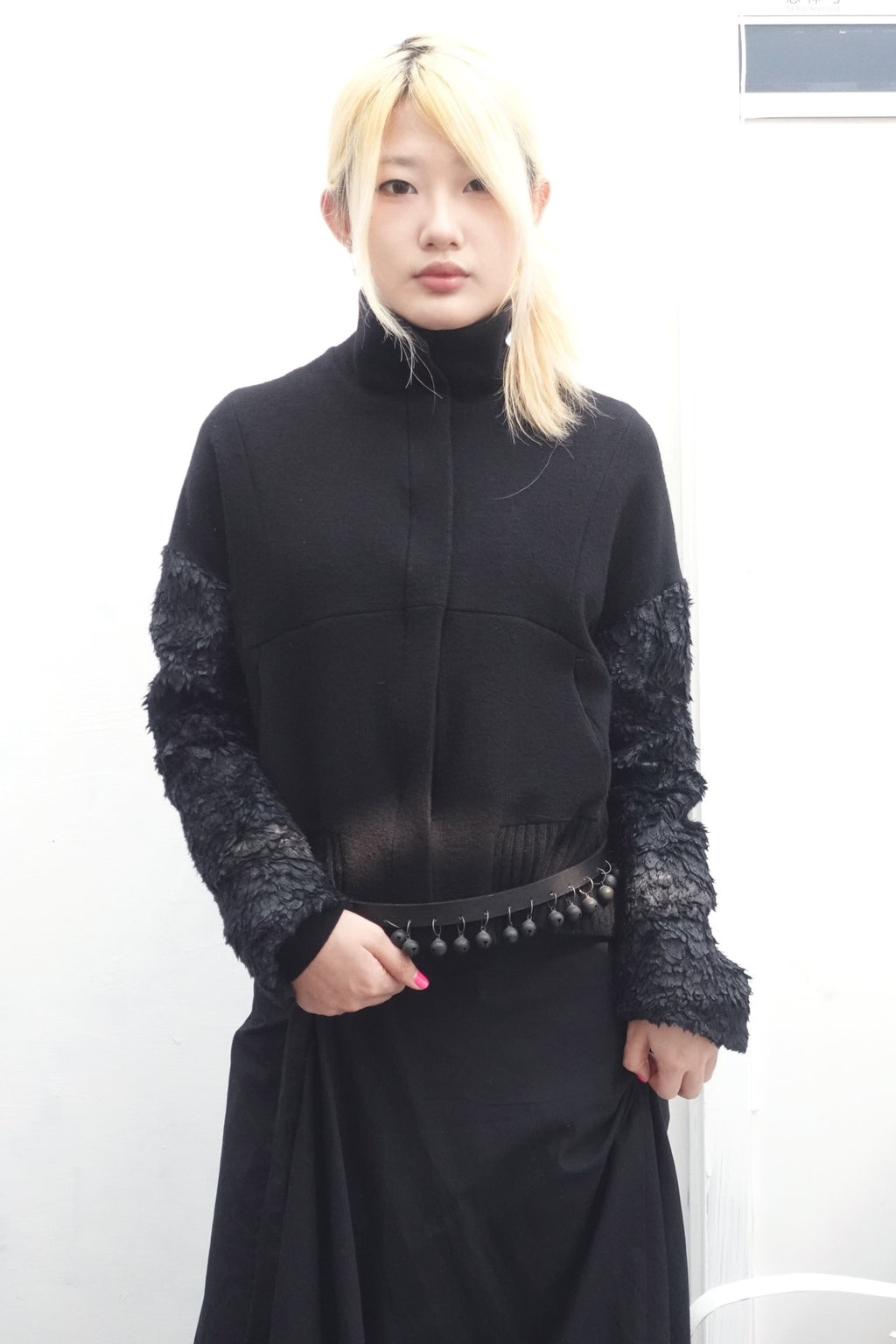 Ann Demeulemeester | Black Feather Short Jacket