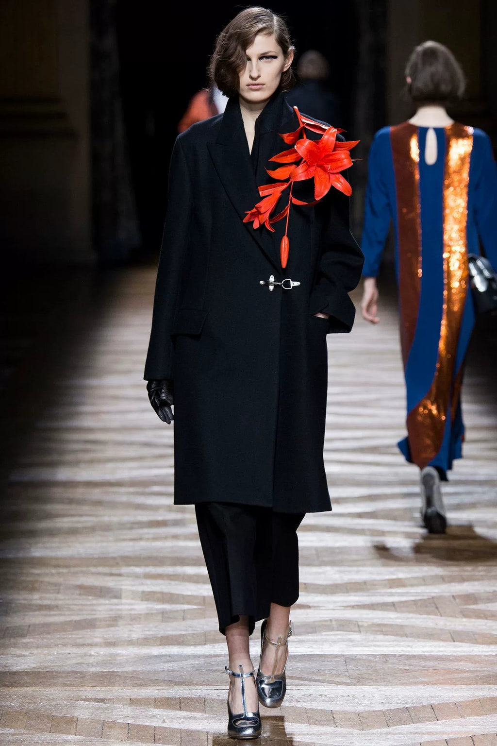 Dries Van Noten | AW2014 Bordeaux Red Airplane Buckle Coat