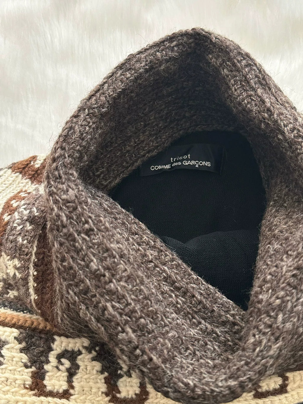 Comme Des Garcons Top Wool Cape Coat