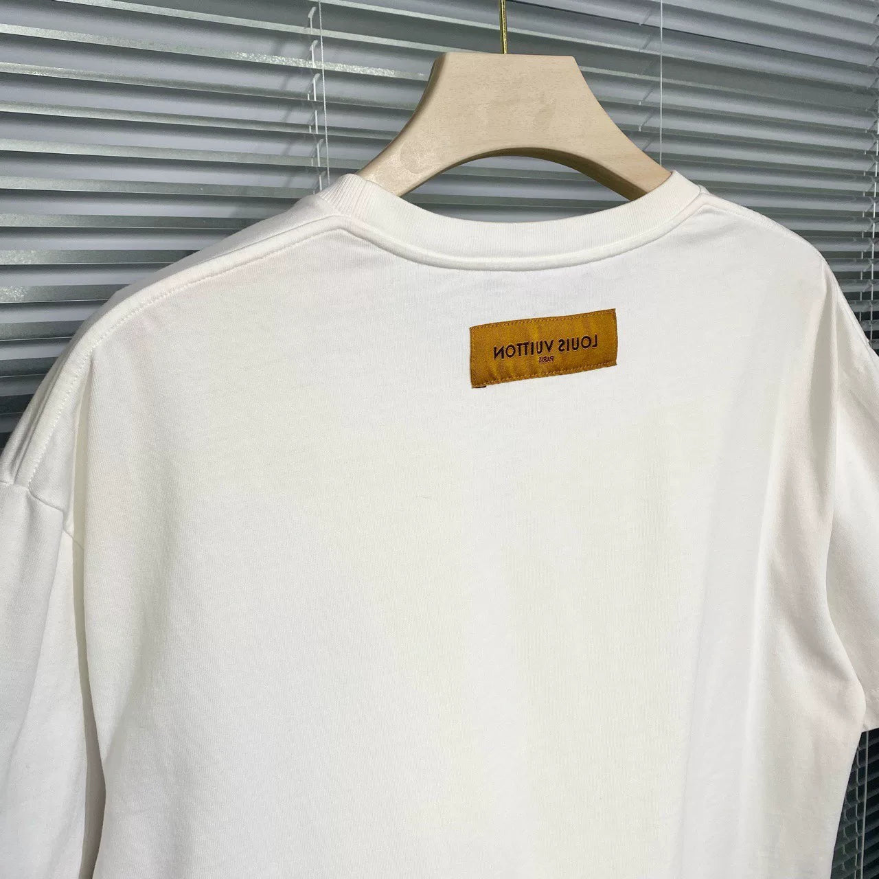 Louis Vuitton SS23 Logo Cotton White Short Sleeve Shirt