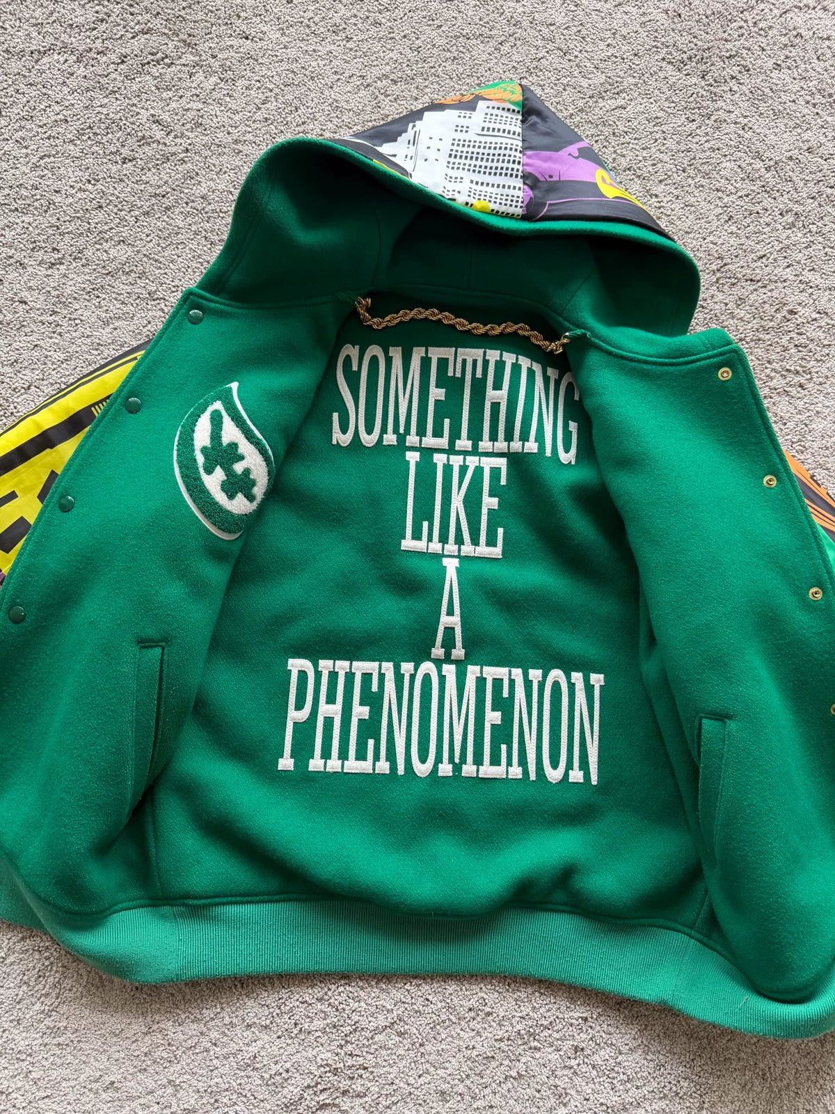 2000s Phenomenon Slogan Reversible Teddy Jacket by Big-O