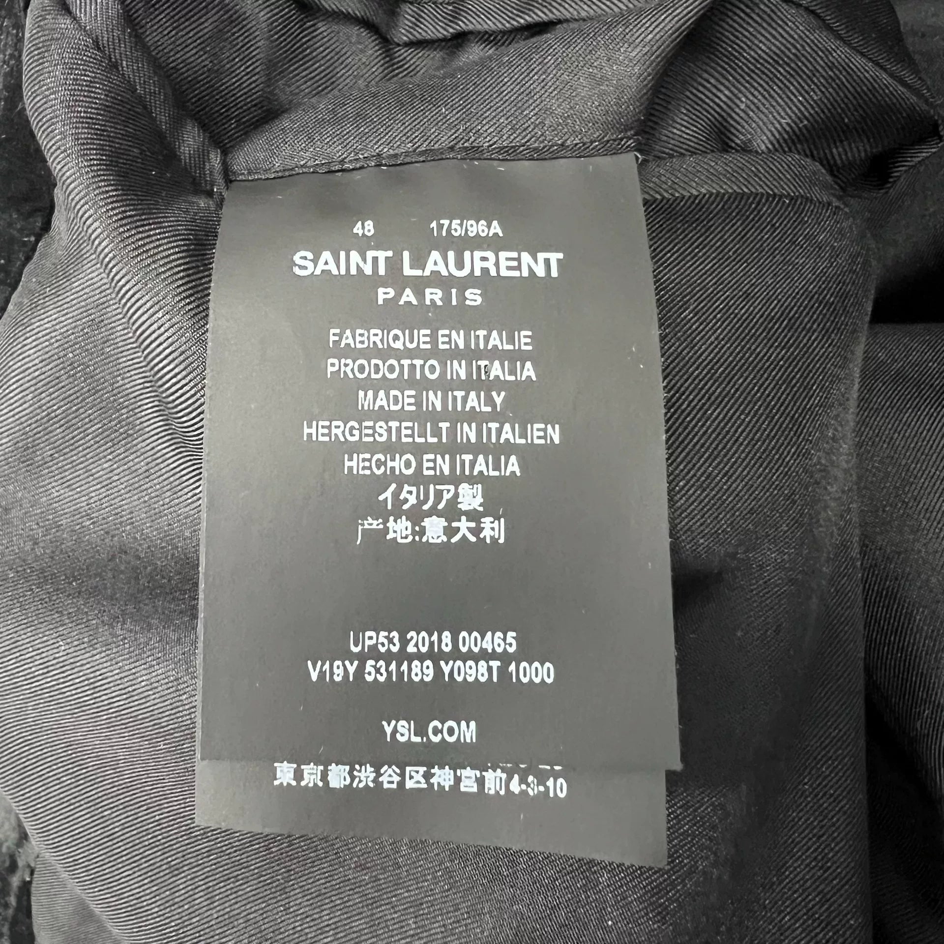 Saint Laurent 18FW Black Velvet Gold Embroidered Court Hooded Jacket