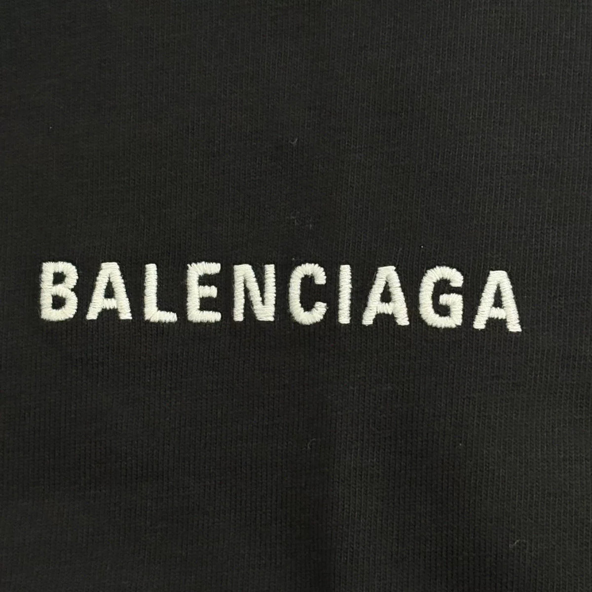 Balenciaga Minimalist Front and Back Embroidered Logo Long Sleeve Top