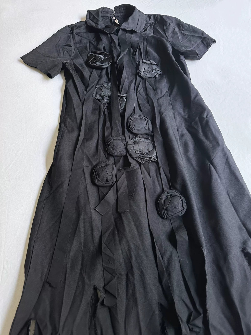Comme Des Garcons mainline torn rose dress
