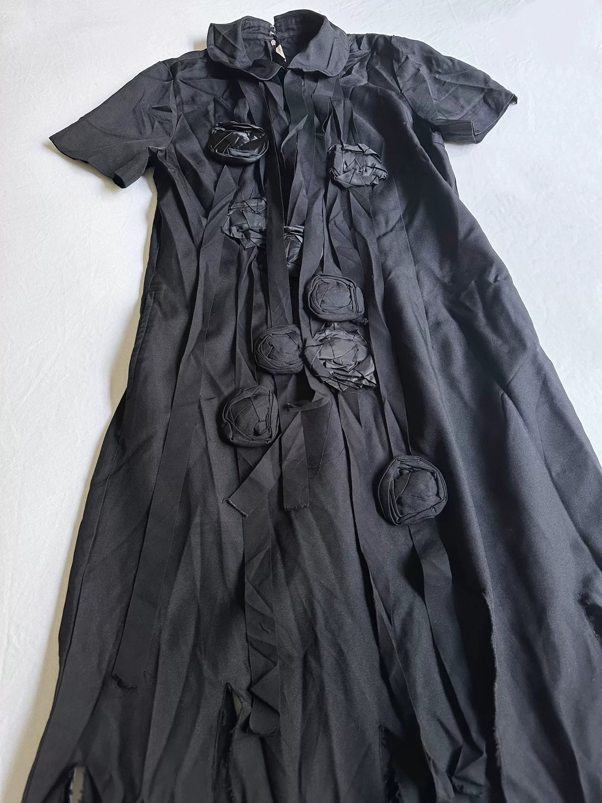 Comme Des Garcons mainline torn rose dress