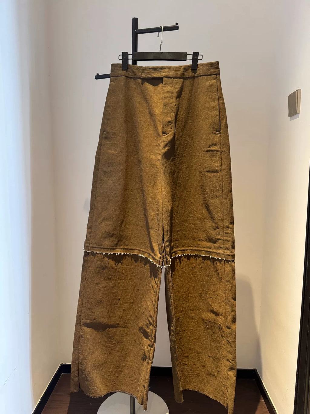 Rick Owens FW17 Glitter Wax Wide-Leg Pants