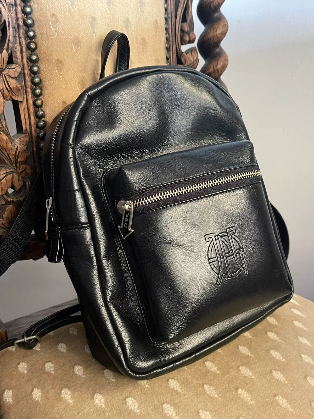 Jean Paul GAULTIER Ball Logo Leather Backpack