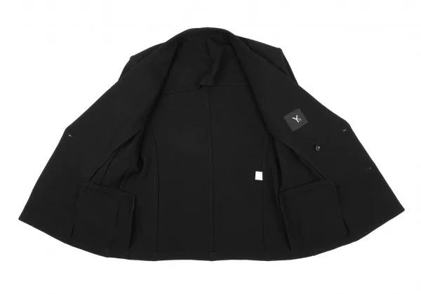 Yohji Yamamoto Black Double-Breasted Jacket