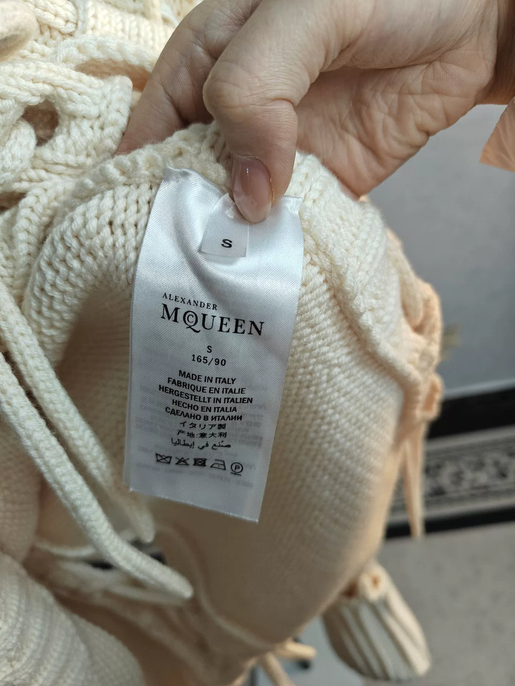Alexander McQueen Cross Lacing Knit Sweater