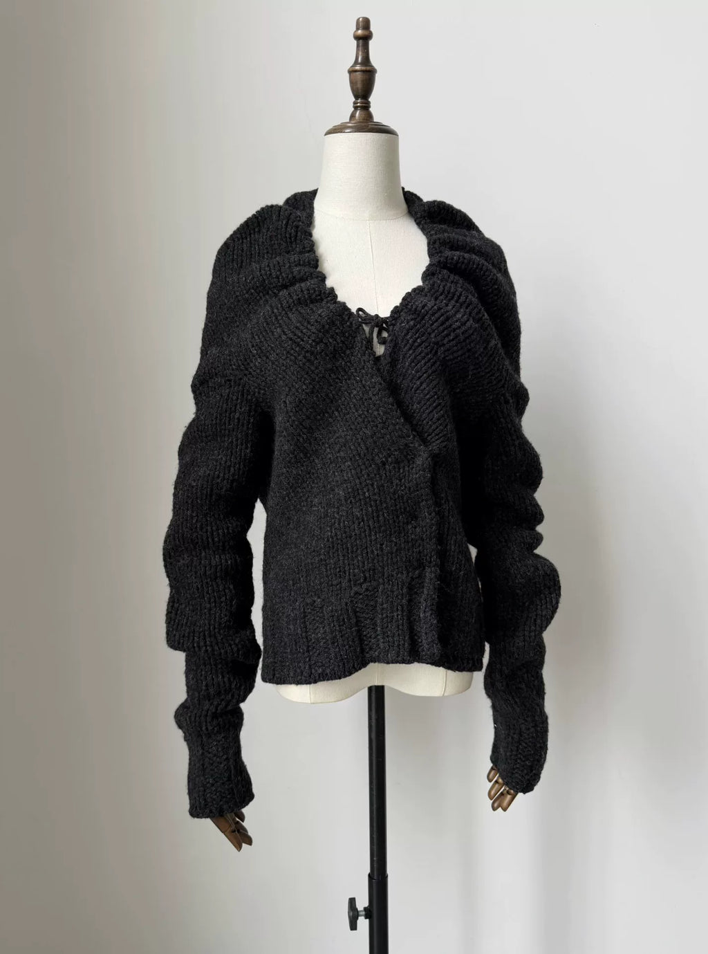 Dries van Noten 2000 Chunky Knit Pullover with Back Neck Stacking Sweater