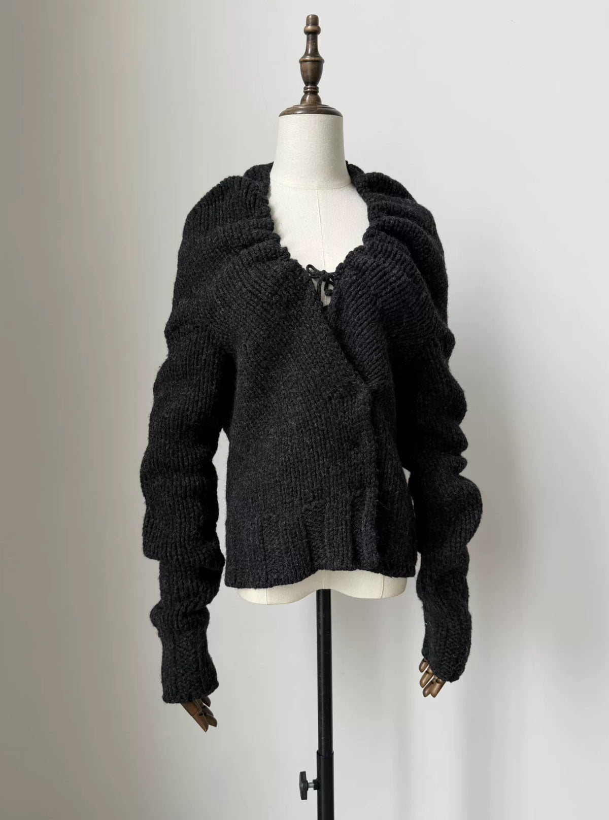 Dries van Noten 2000 Chunky Knit Pullover with Back Neck Stacking Sweater