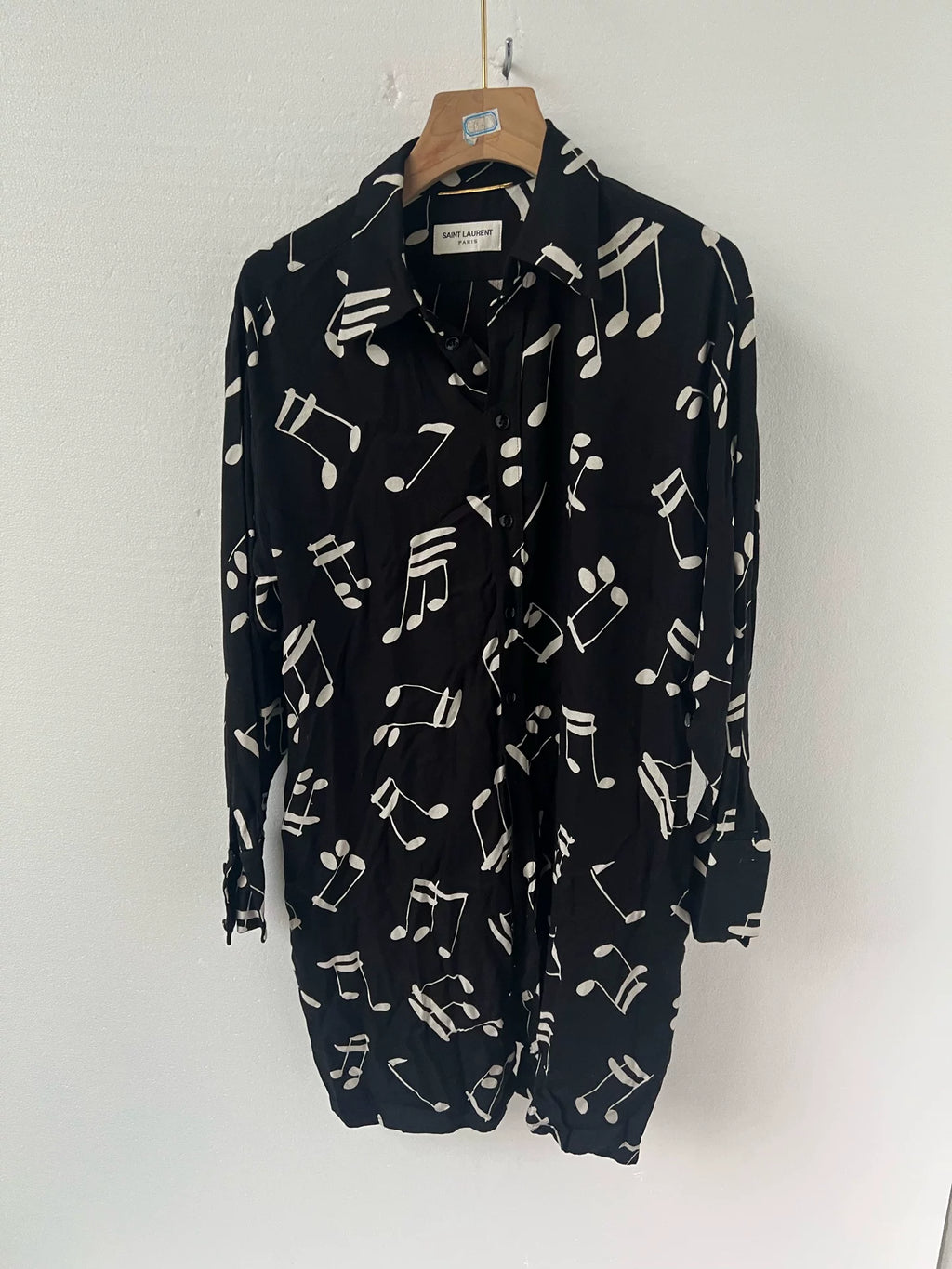Saint Laurent Musical Note Black Dress