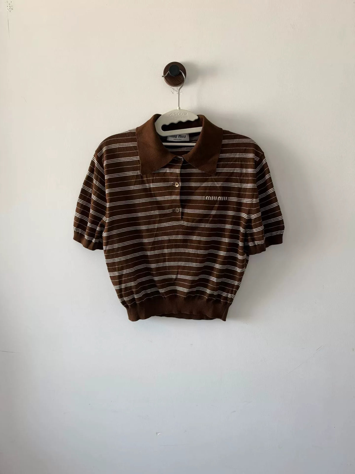 Miu Miu Striped Polo Sweater