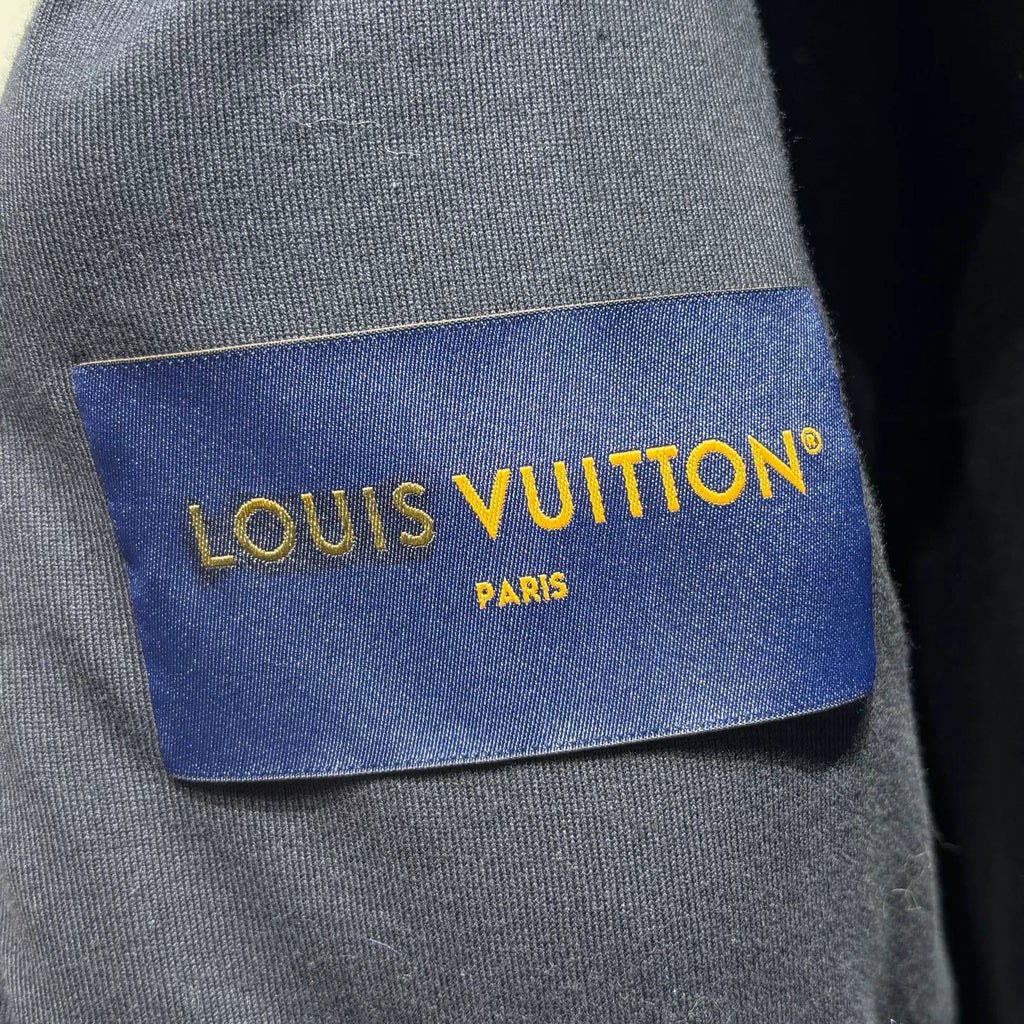 Louis Vuitton Long Sleeve Hoodie Camo All-Over Print Zip Stand Collar Wool Green Jacket